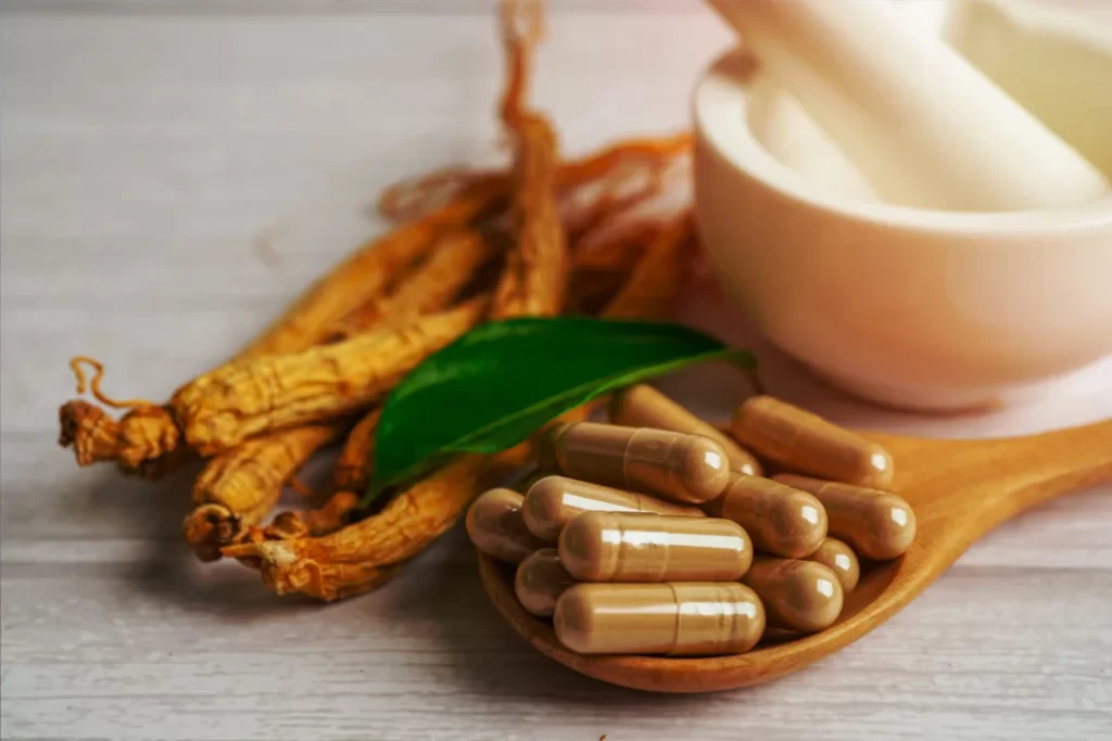 Panax Ginseng root and supplements