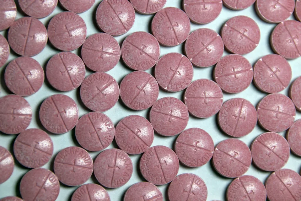 close up shot of the Warfarin pill
