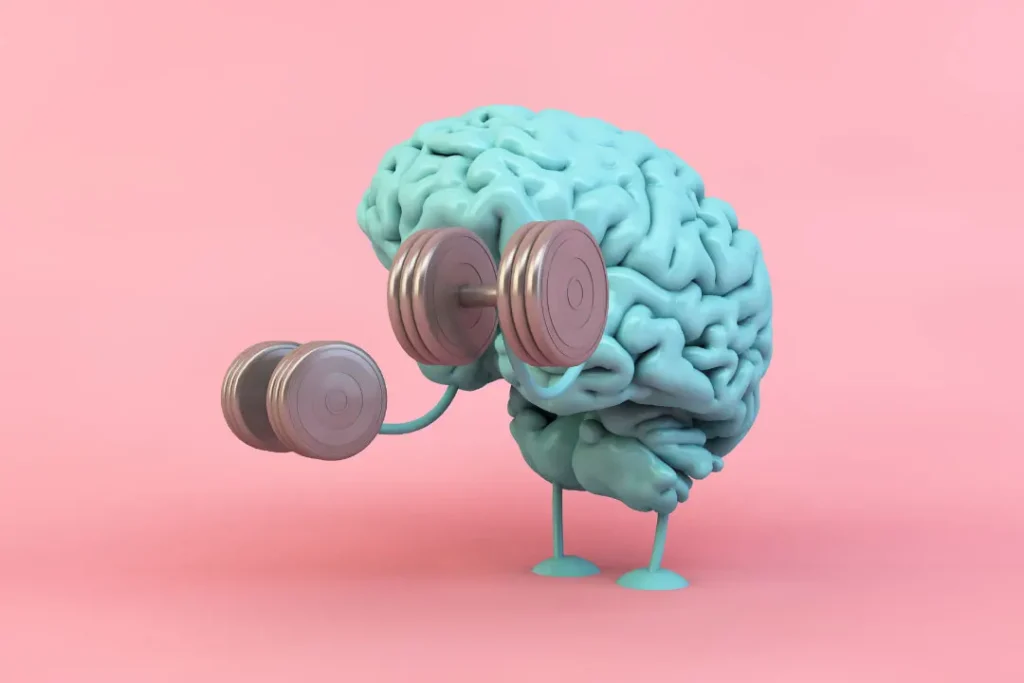 computer artwork of the human brain doing exercise