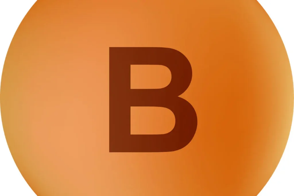 Vitamin B symbol. 
