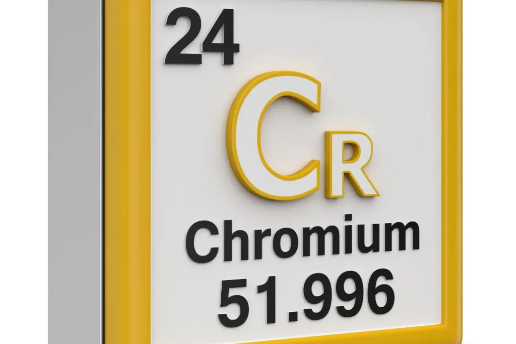 Chromium symbol. 