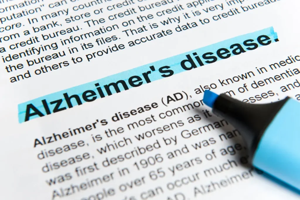 Alzheimer's disease. 