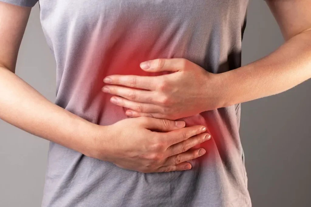 women suffering from gastrointestinal pain