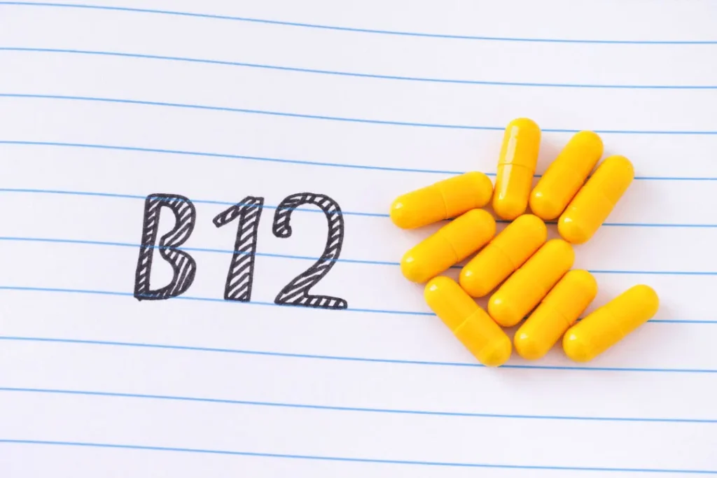 Vitamin B12 supplements. 