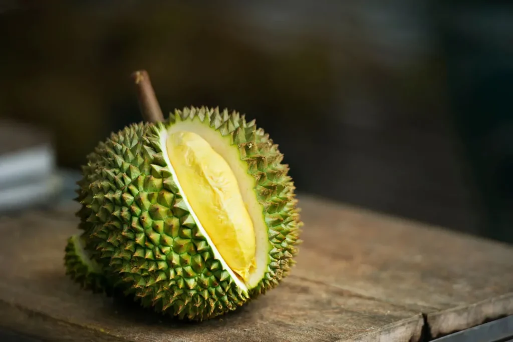 yellow Durian on  table