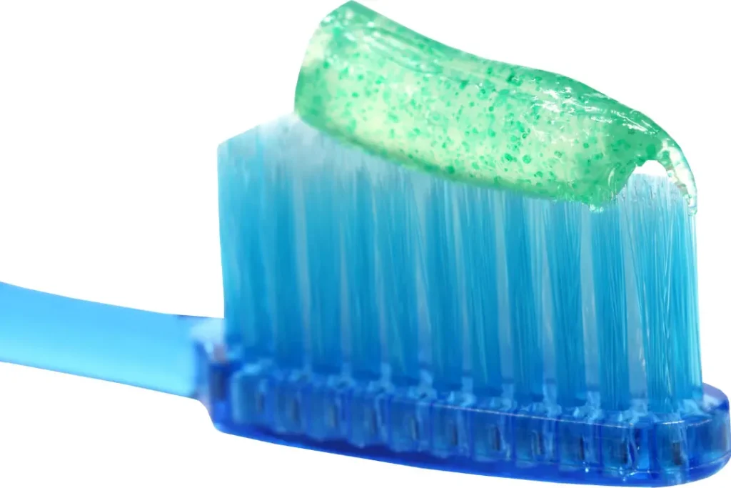 Fluoride toothpaste. 