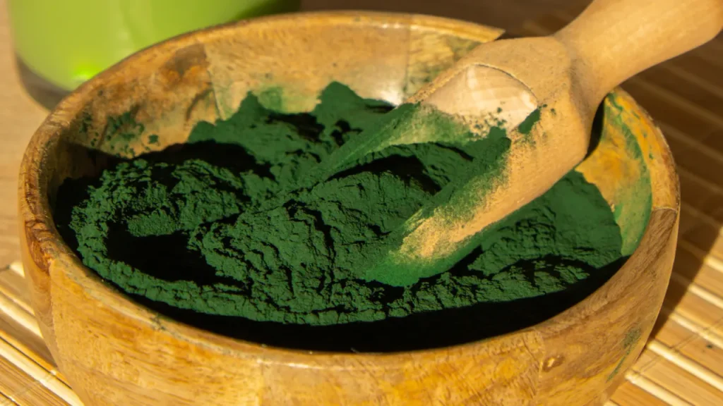 Blue-Green Algae powder. 