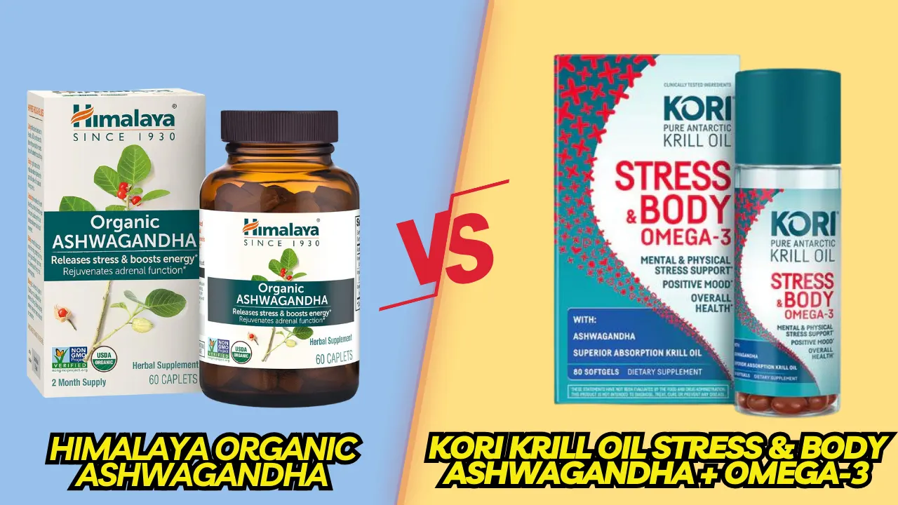 Himalaya Ashwagandha vs. Kori Krill Oil Stress & Body Ashwagandha