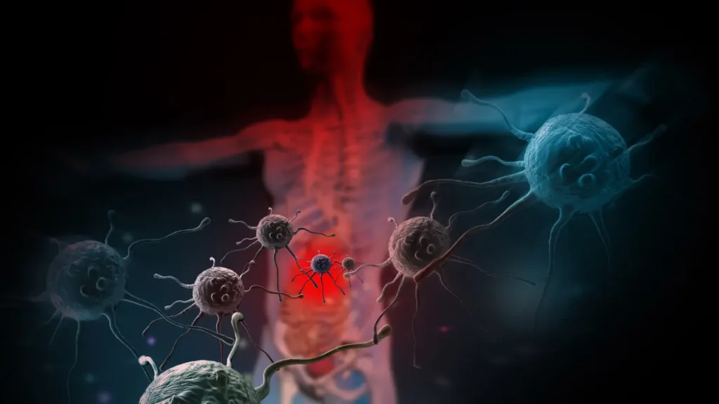 Germ cells attacking the human body.