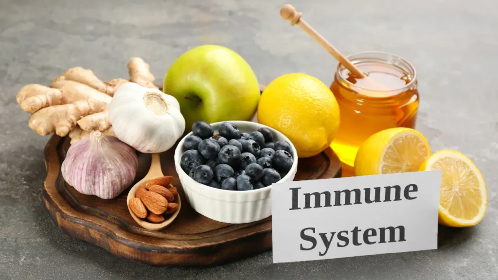 Food items that help in boosting immunity.