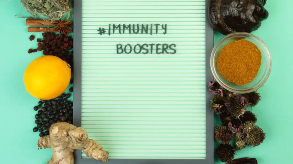 Food items that help in developing good immunity. 