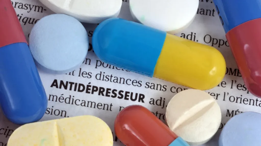 Antidepressant pills. 