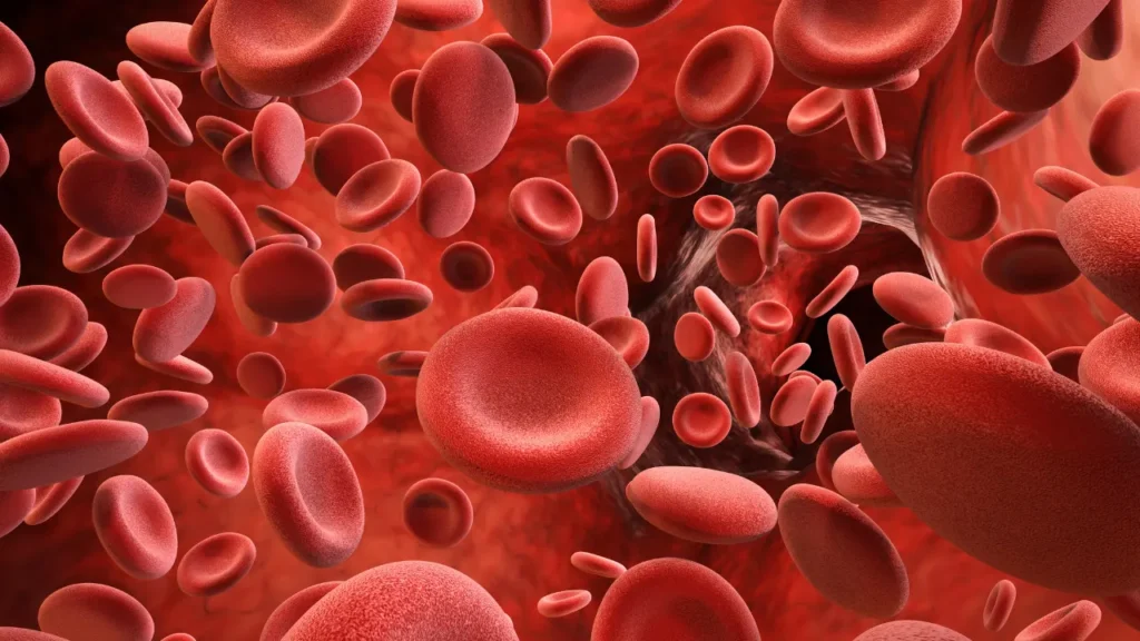 Healthy red blood cells. 