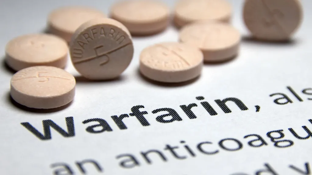 Warfarin pills. 