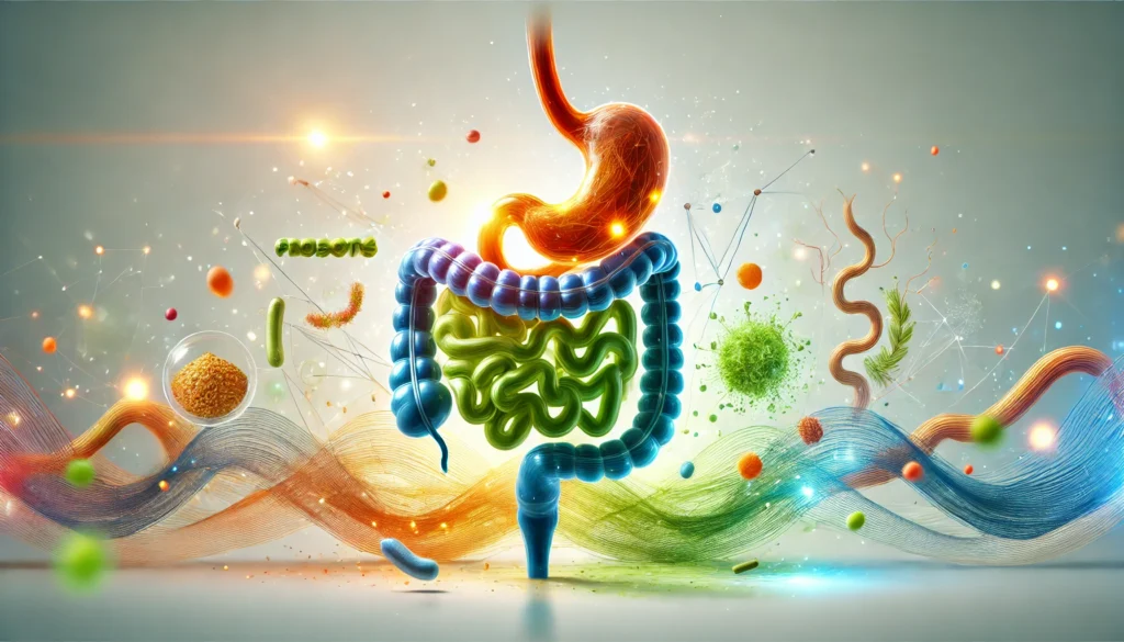 Healthy digestive system of human body.