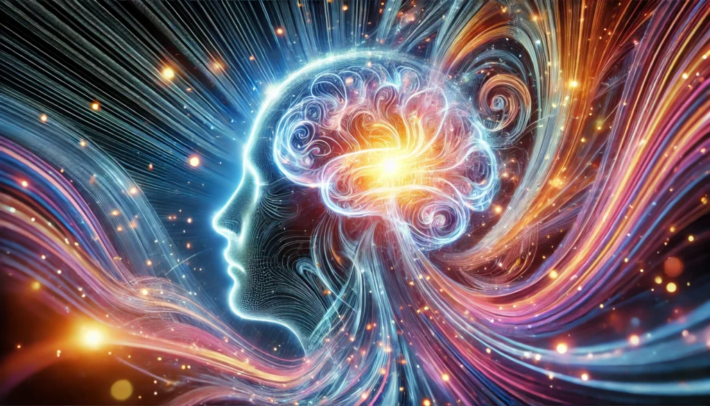 A visually appealing arrangement of adaptogenic herbs, mushrooms, and supplements on a wooden surface, representing holistic brain-boosting ingredients.