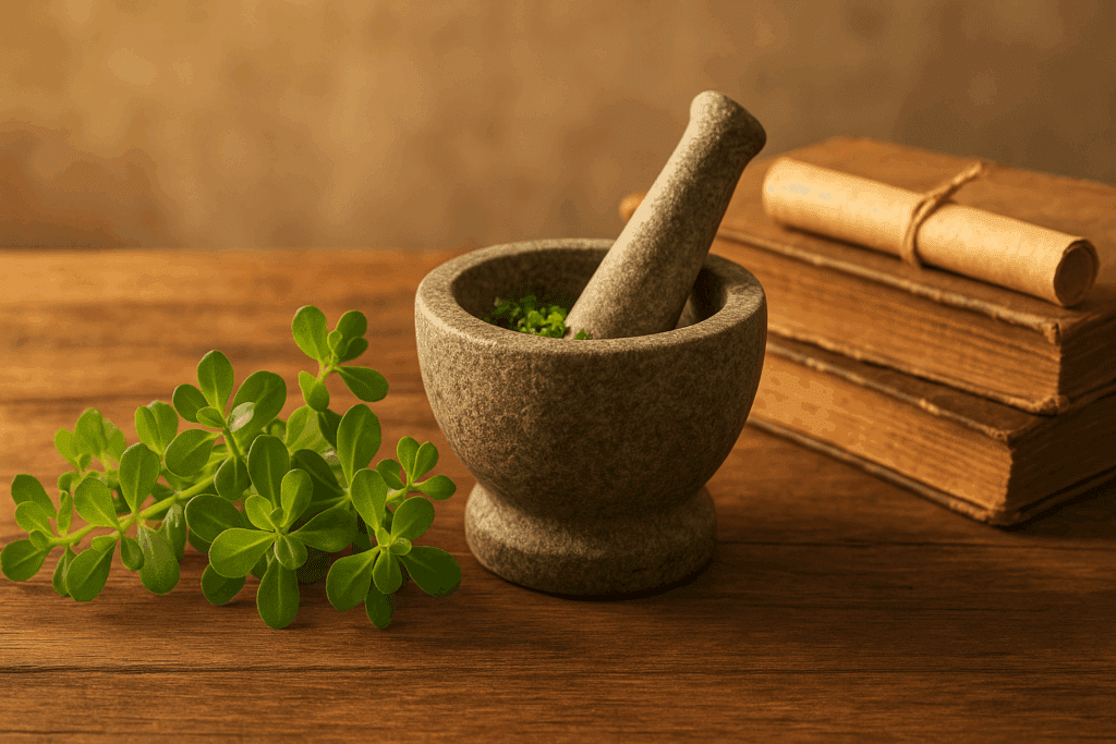 Close-up of Ginkgo biloba leaves with blurred brain imagery in the background, visually linking improved circulation to the best herb for ADHD