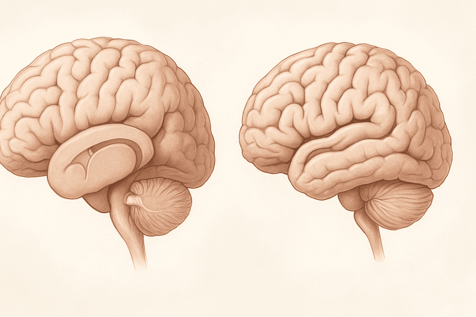 Symbolic brain graphic showing fading neural connections and stress effects, illustrating anxiety and memory loss in elderly adults.
