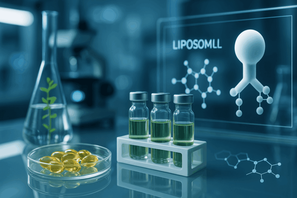 "Conceptual image of Bacopa Monnieri compounds interacting with omega-3s, emphasizing where to buy Bacopa Monnieri with enhanced bioavailability"