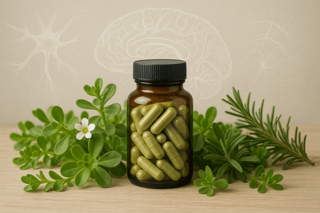 "Best herb for ADHD: A woman struggling with focus and concentration, surrounded by scattered papers and digital devices, representing the unique challenges ADHD presents in women."