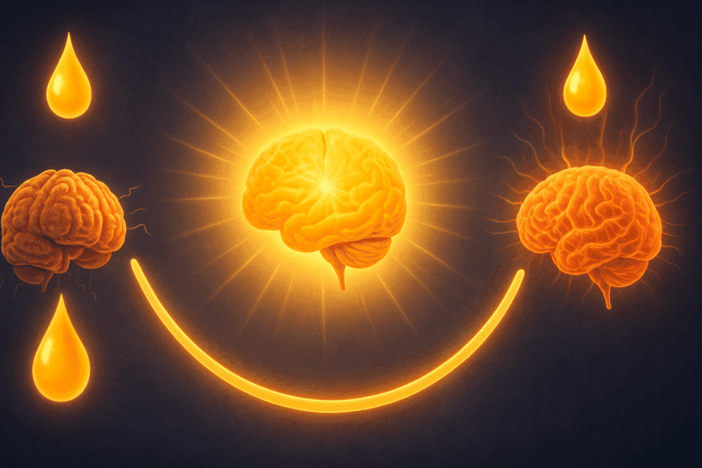 "U-shaped brain health concept showing cognitive decline from low and high vitamin D, asking can too much vitamin D cause dementia"