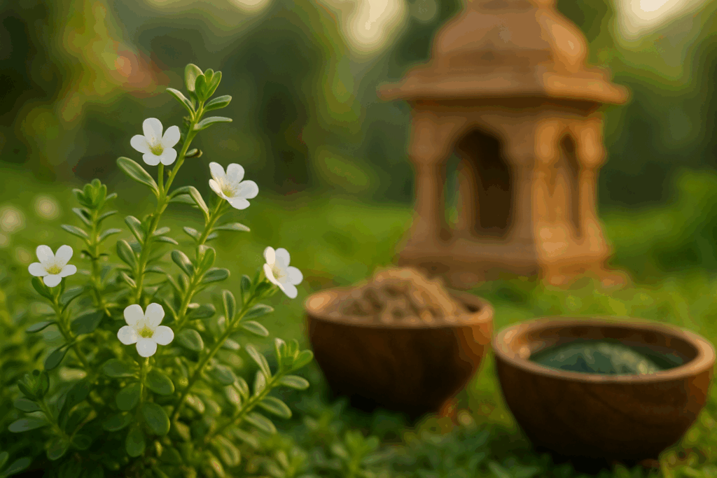Rhodiola Rosea plants with yellow flowers thriving in a cold mountain region, studied as the best herb for ADHD support