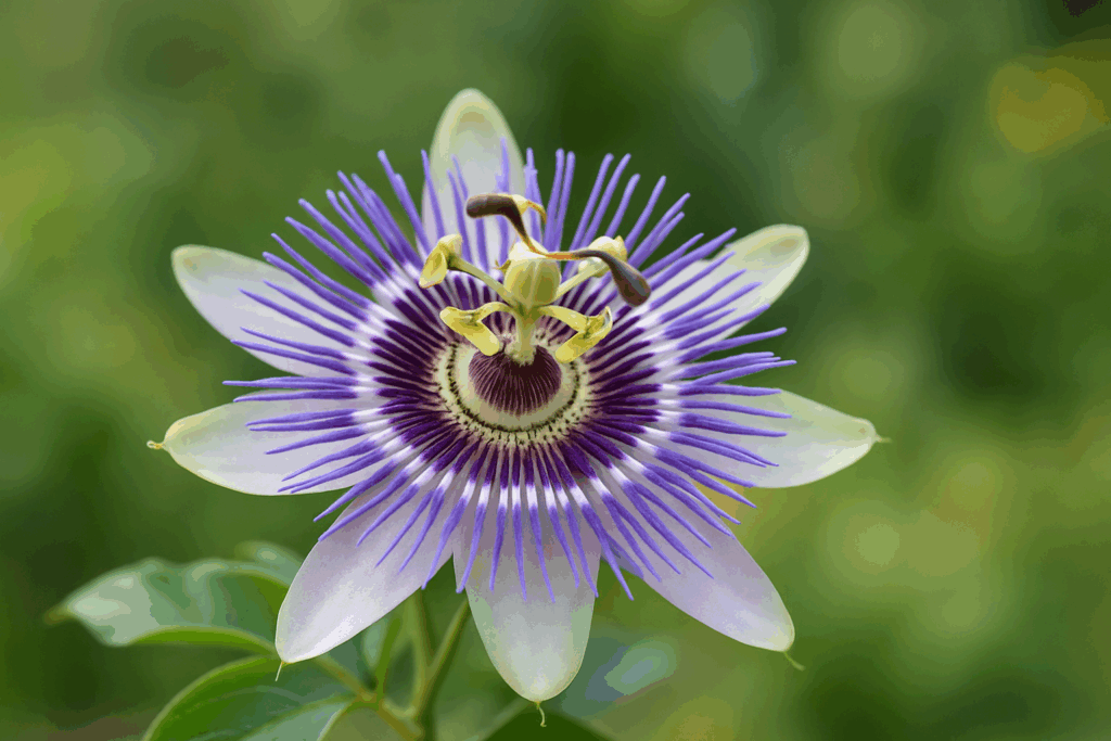 Blooming Passionflower plant symbolizing calming support from the best herb for ADHD and emotional regulation