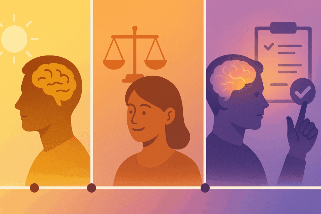 "Mindhoney Reviews visualized through a timeline of cognitive benefits, from alertness to decision-making, using evolving brain icons and color gradients"