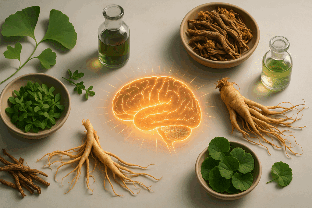 "Person surrounded by visual distractions symbolizing ADHD symptoms while exploring the best herb for ADHD treatment alternatives"