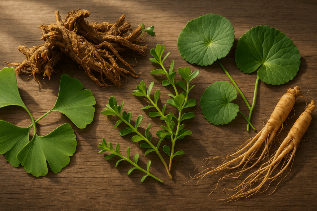 Conceptual map showing holistic ADHD management with herbal support and cognitive activities, enhancing results from Top Herbs for ADHD in Women.